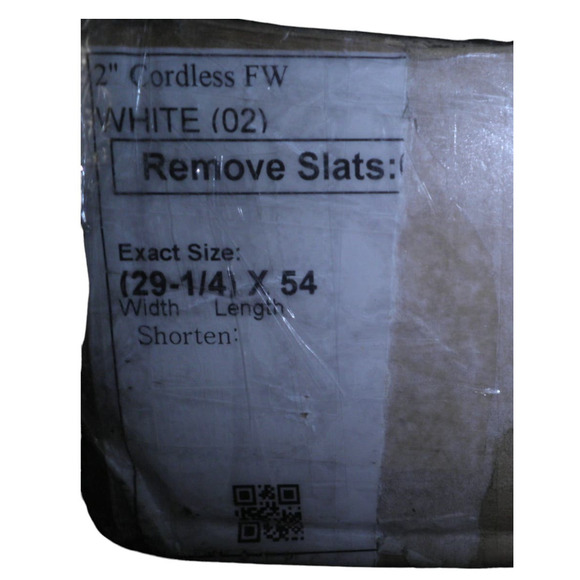 Custom White Cordless 2" Faux Wood Blinds, Room Darkening - 29-3/4"W x 54"L - Picture 7 of 8